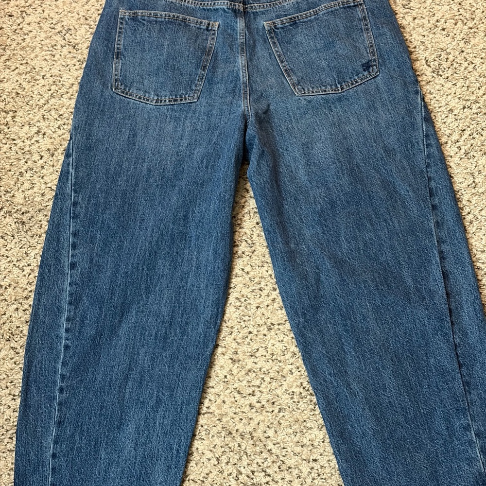 NWT  Barrel Jeans Horseshoe Balloon High Waisted